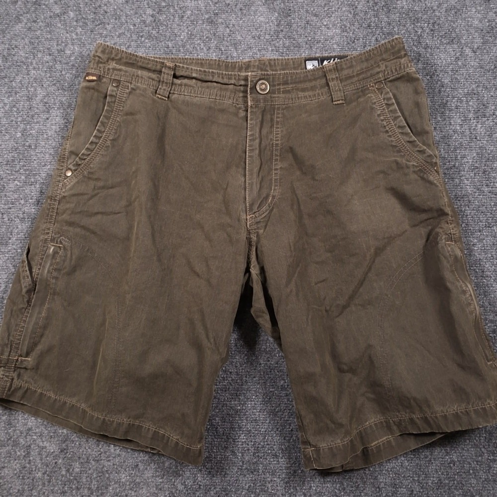 Kuhl Shorts Mens 34 Brown Vintage Patina Dye Outdoor Hiking Fishing